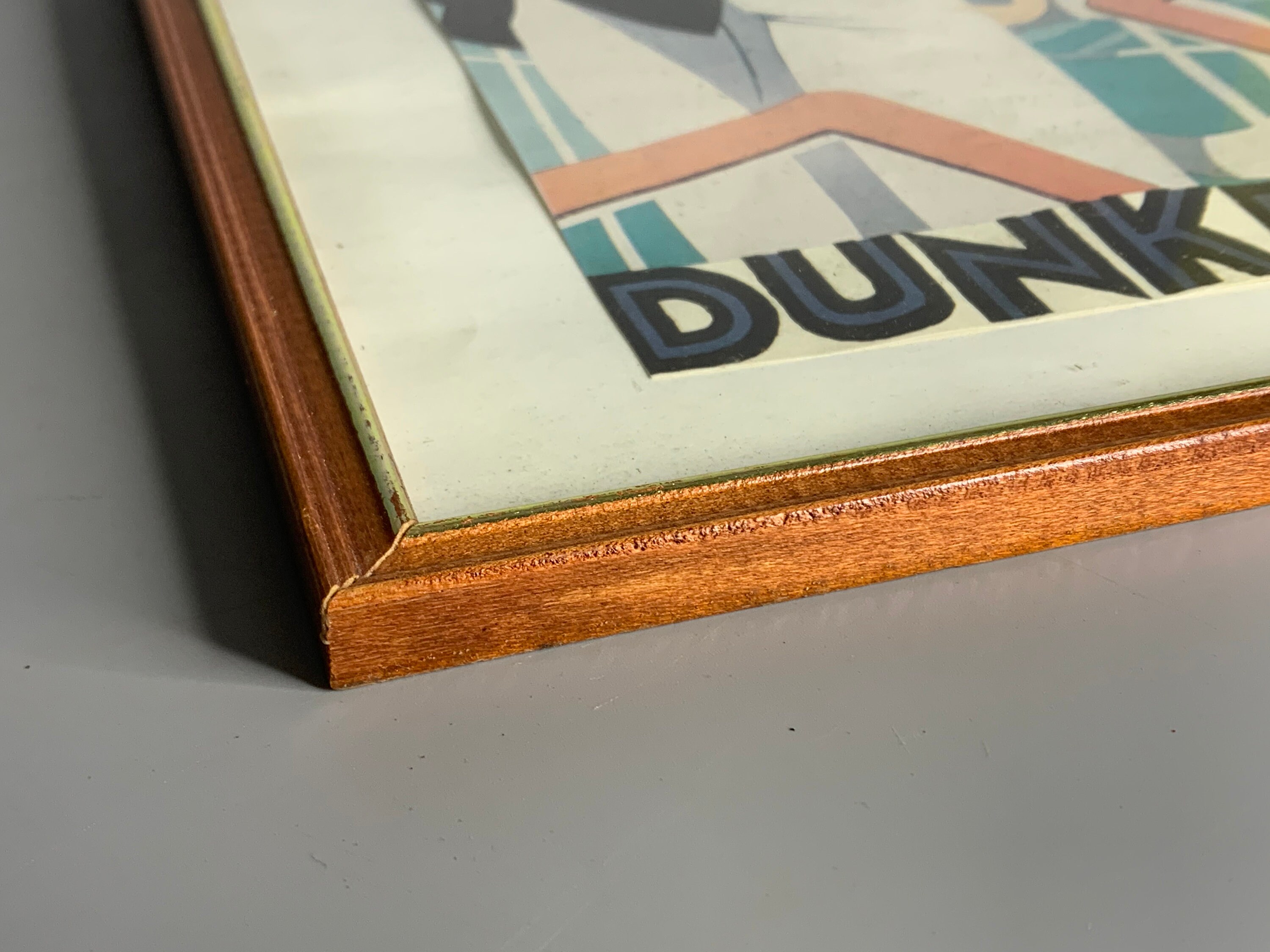 1949 Wood Frame Vintage Poster ポスター French Vintage Poster Wood