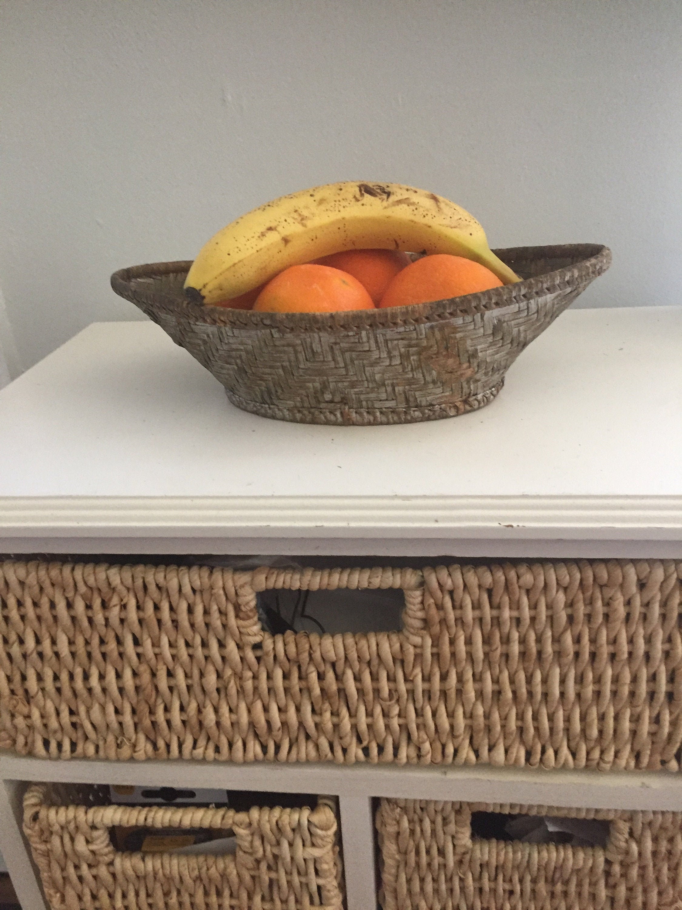 フランスのヴィンテージ籐バスケットホームデコレーションキッチンmi
