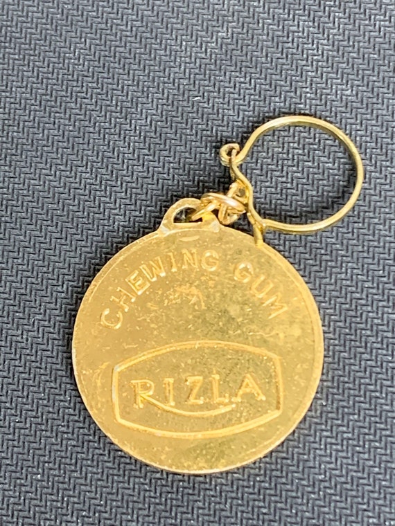 vintage keychain holder advertising Rizla Gum Fre… - image 3