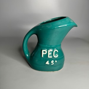 French vintage ceramic pottery water pitcher PEC 45 - small  chip see photo barware bar décor