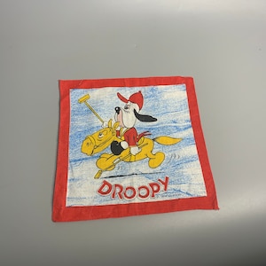 Francuska chusteczka vintage Droopy design cartoon
