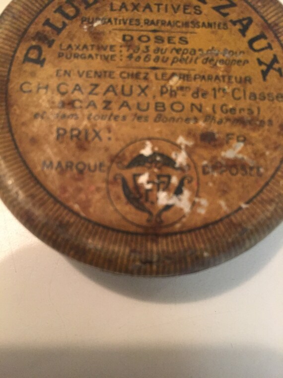 French Vintage Pharmaceutical Pill box Pillules Caza… Gem