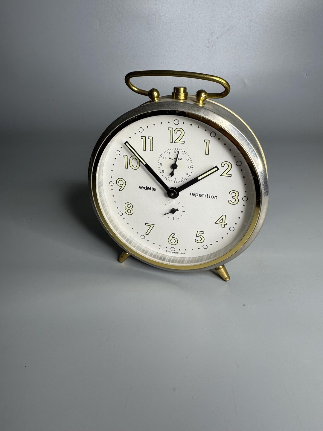German Vintage Alarm Clock Vedette Repetition Glows in the Dark- Does ...