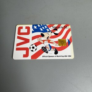 Französische Vintage Telecom - JVC offiziellersponsor Fußball- Telefonkarte Sammlerstück nur Fußball-WM 1994 Fußball Mickey