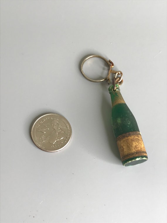 French vintage bottle design keychain holder advertis… Gem