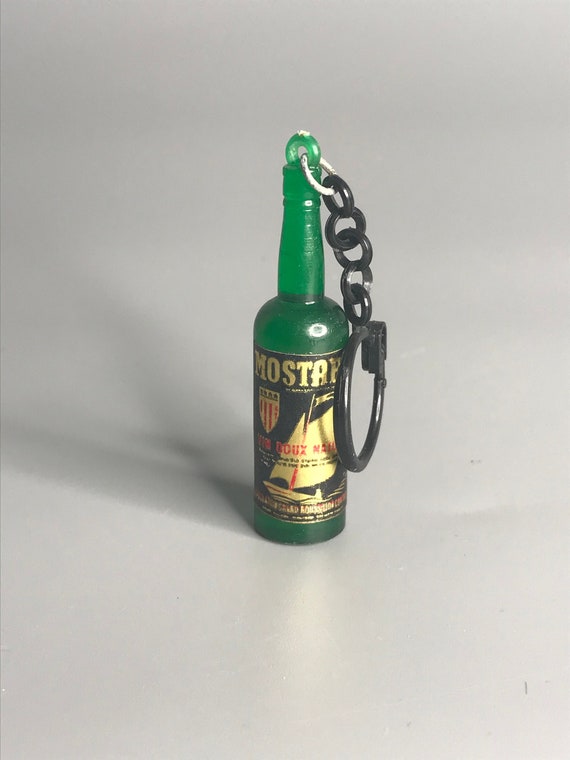 French vintage bottle design keychain holder advertis… Gem