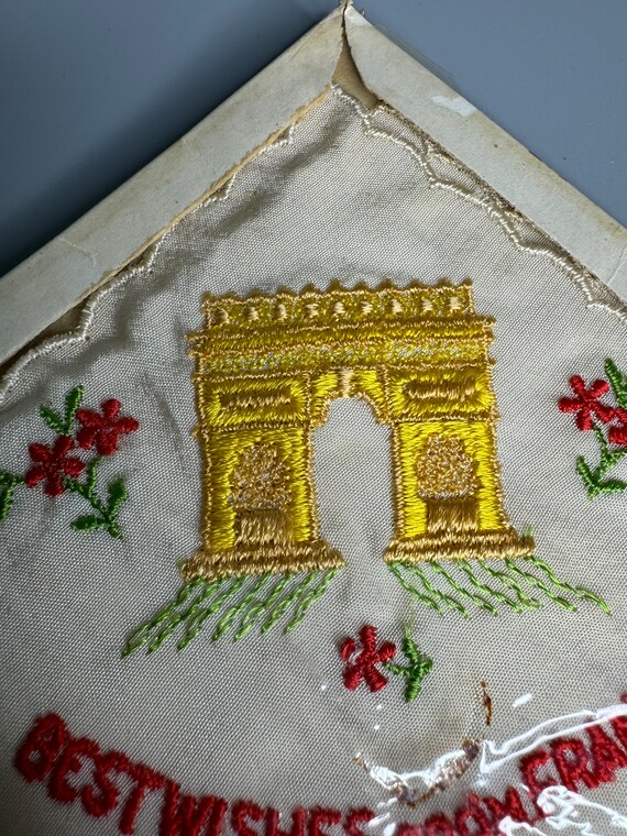 French vintage  Paris souvenir handkerchief Arc d… - image 4