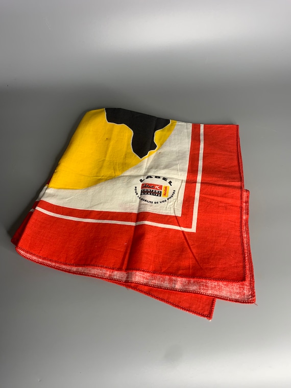 French vintage cotton scarf advertising Kodak