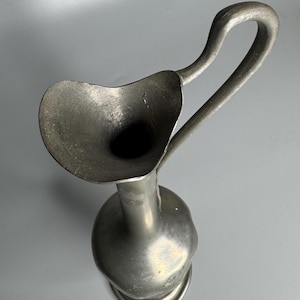 Pewter vase French vintage pewter pitcher carafe