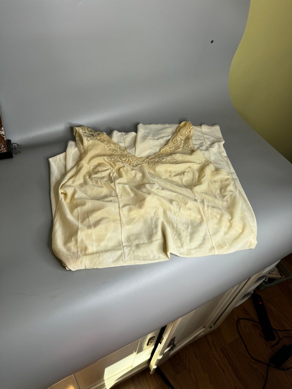 French vintage beige slip Lady's undergarments' u… - image 2