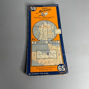 Mapa Michelin clásico francés de St Brieuc-Rennes