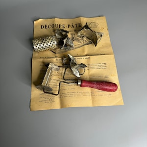 French vintage cookie cutter set J.T.R. made in Paris  France kitchenware collectible retro from 1920&#39;s to 1930.&#39;s Rare item recipe French