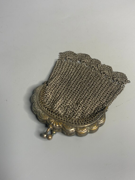 French Victorian Mesh Silver Money Pouches Coin Purse Etsy UK