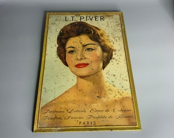 Cartaz vintage raro francês L.T. Piver Paris propaganda de beleza perfume colônia