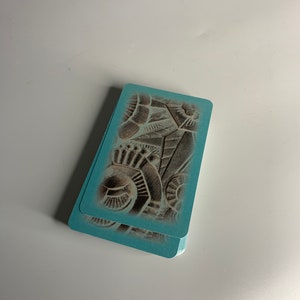 Juego de cartas vintage francés set Saint Quentin Art Deco 7 cartas familiares nuevo conjunto