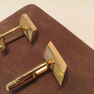 French vintage cuff links art deco gold platted cloth shirt accessories man jewelry in box