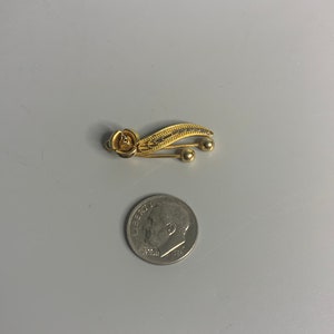 French vintage pendant gold color jewelry  medal