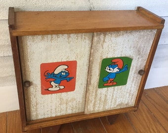 Armoire De Poupée En Bambou - Mini Meuble Vintage Pour Poupées