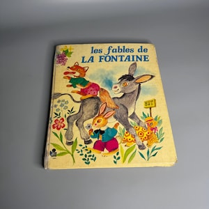 フランスのヴィンテージ児童書「ラ・フォンテーヌ物語」フランス語