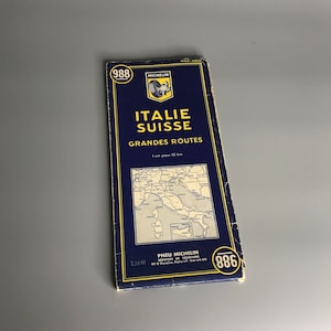 Italian vintage michelin map number 988 italian routes from 1959