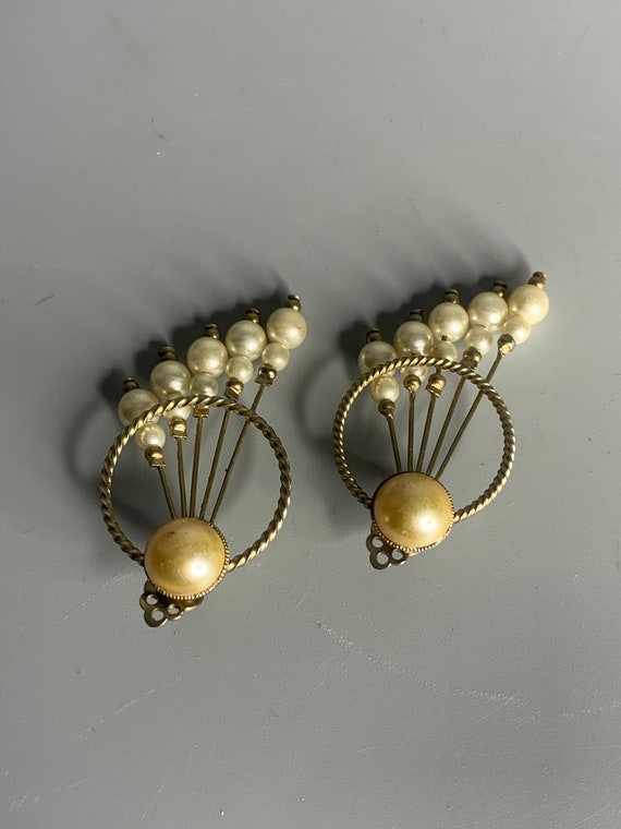 French vintage Victorian style clip on earrings j… - image 2