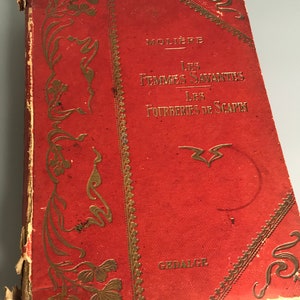 French antique book by Gedalge - Moliere Les Femmes Savantes Les Fourberies de Scapin