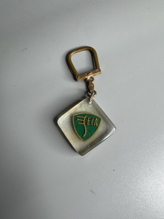 French vintage keychain holder advertising ECA