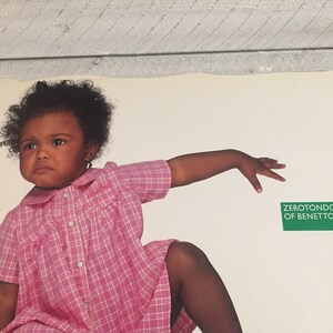 Italian advertising Benetton children from 1989's plastic support photo by TOSCANI  ZEROTONDO BENETTON