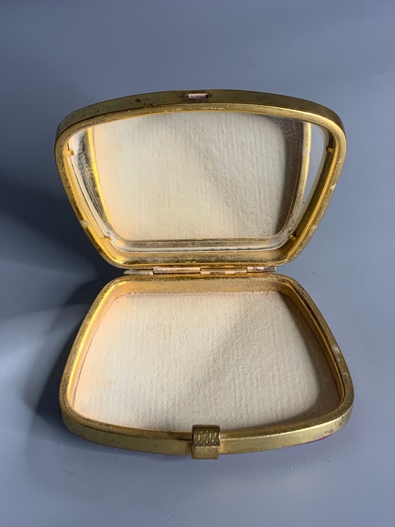 French vintage compact powder box and pocket hand… - image 5