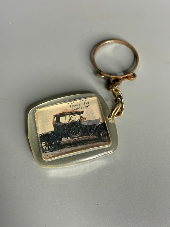 French vintage keychain holder old car design adverti… - Gem