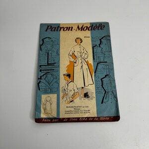 French vintage Patron Modele - Petit Echo de la Mode - sewing blueprint guide pattern