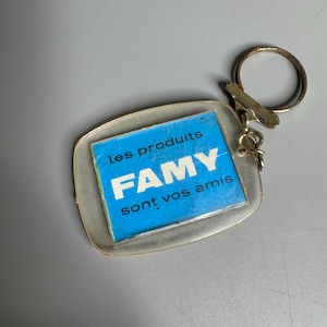 Francuski brelok vintage reklamujący mąkę Famy farine