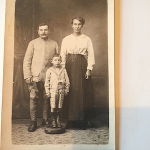Retrato antiguo francés 1900 foto/familia de tarjetas Retrato vintage principios de 1900 postales antiguas tarjetas coleccionables guerra de fotos en blanco y negro