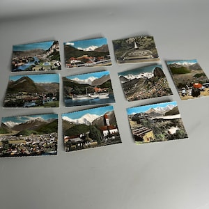 Swiss vintage Interlaken 10 colored photo souvenir mini photos color images