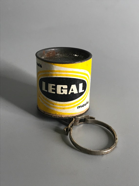French vintage keychain advertising Legal cafe co… - image 1