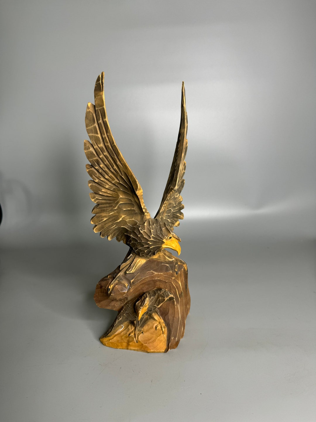 French Vintage Carved Wood Eagle Design Desk Decoration - Etsy