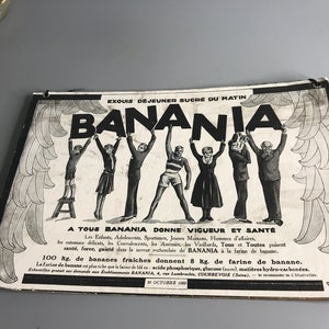 Cartel publicitario francés de Banania, cartel de cartón de 1929