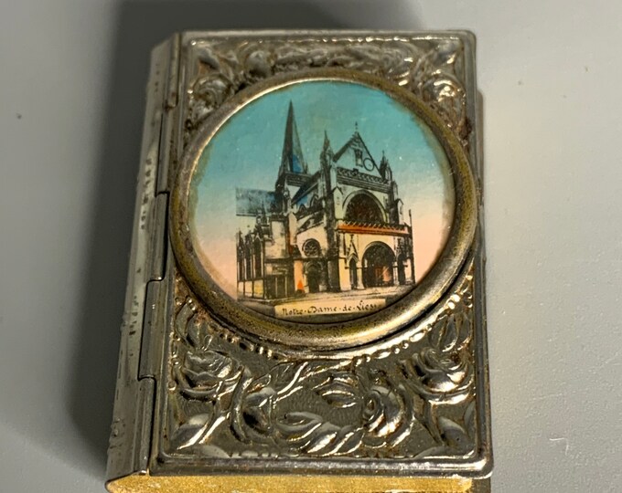 French Vintage Notre Dame De Liesse Book Design Miniature Knick Knack ...