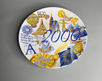 French vintage decorative plate porcelain 2000s design Paris Europe and more