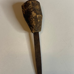 French Antique  carpentry tool with wooden handle