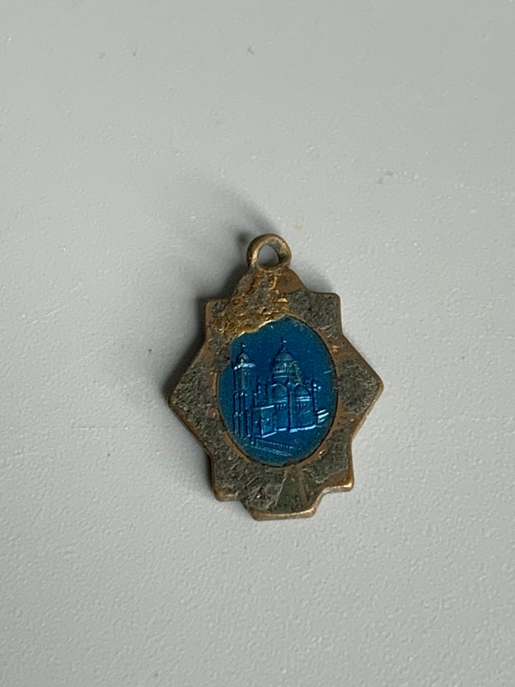 French vintage pendant  medal jewelry religious - image 3