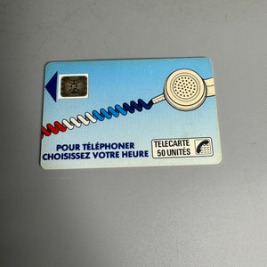 Telecom vintage francês - Telecarte - cartão telefônico colecionável apenas cartão telefônico