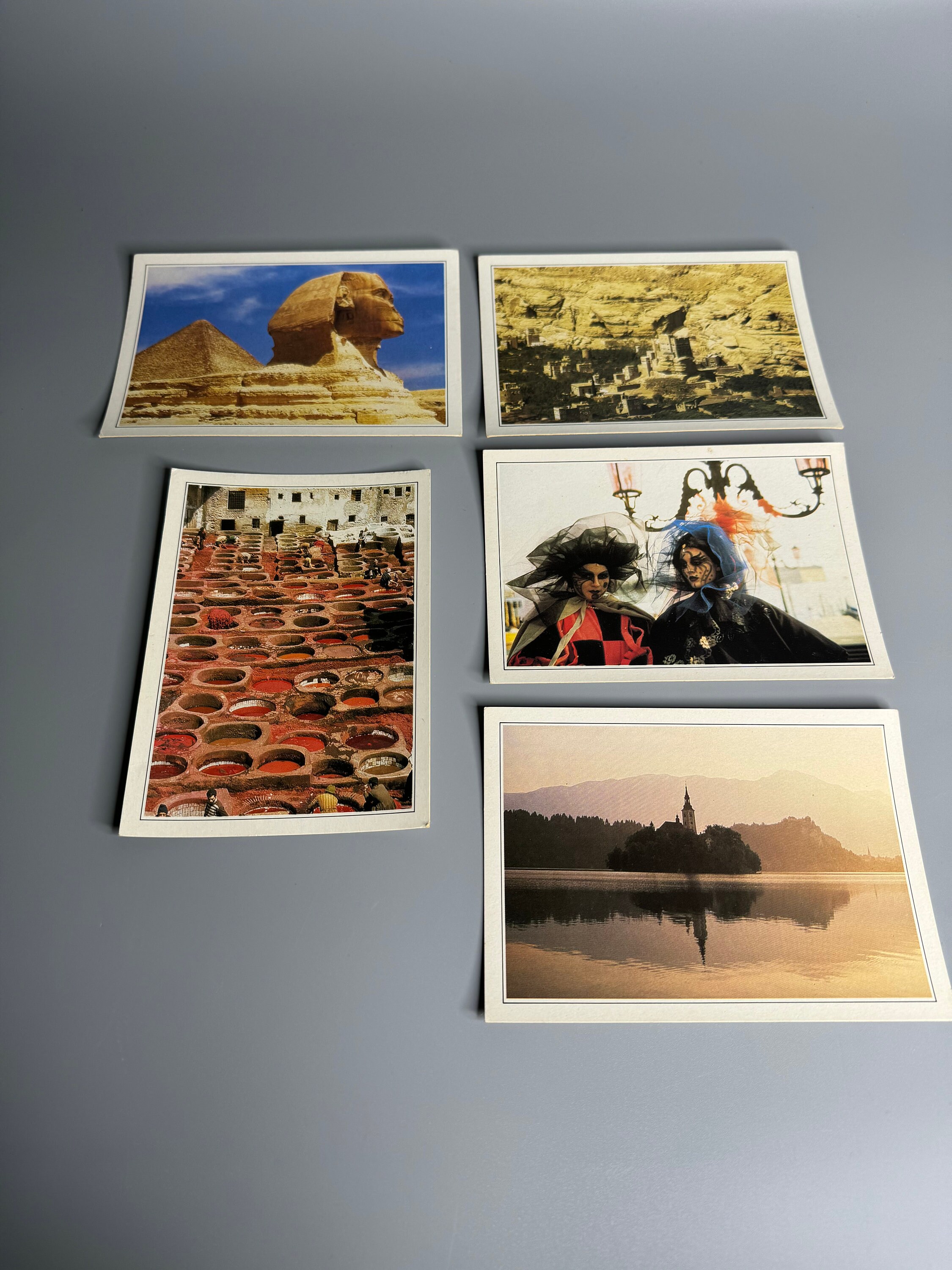 【Special Archives】 80s French vintage French Vintage Set of 51 Souvenir Cards With Descriptions