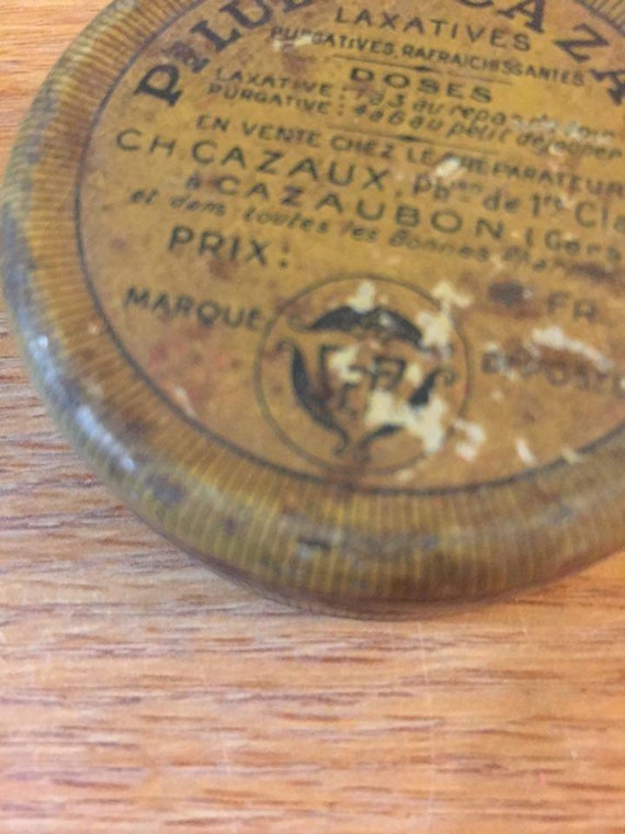 French Vintage Pharmaceutical Pill box Pillules Caza… Gem