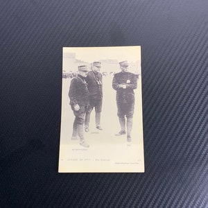 French vintage black and white postcard WW1 portrait photo of Joffre- Pau - Castelnau nos generaux 1914