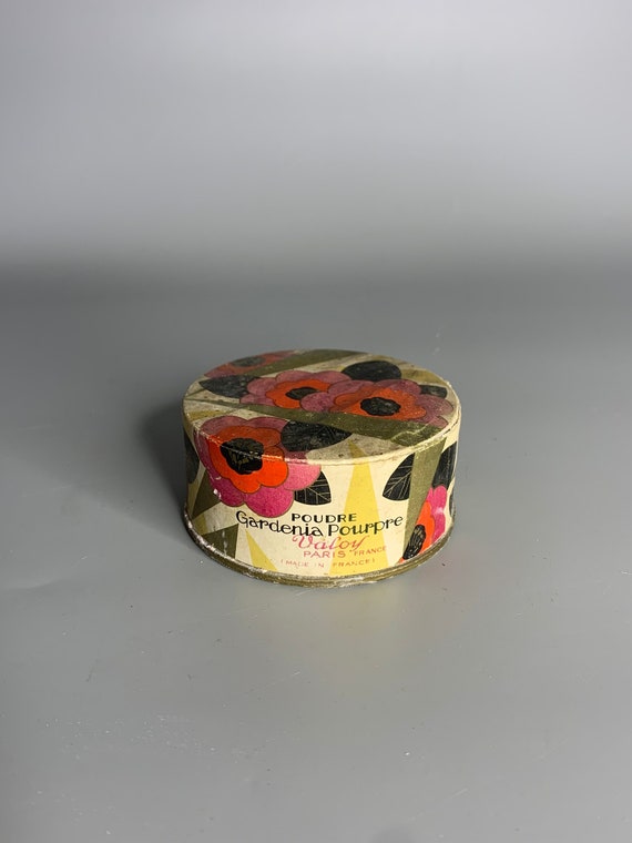 Boîte à Poudre Ancienne LORENZY PALANCA NYMPHEA - Fin Du XIXème Siècle - Carton Décoré - Pièce De Collection