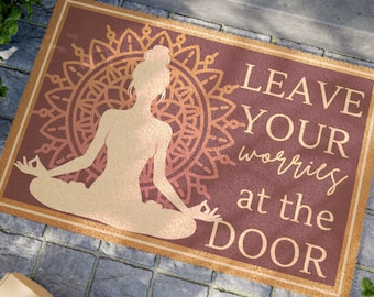 Yoga Mandala Welcome Mat: Eco-Friendly Coconut Coir Doormat