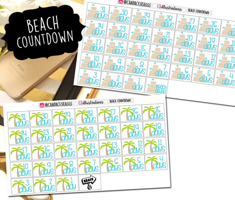 beach-vacation-countdown-planner-stickers-perfect-for-erin-etsy