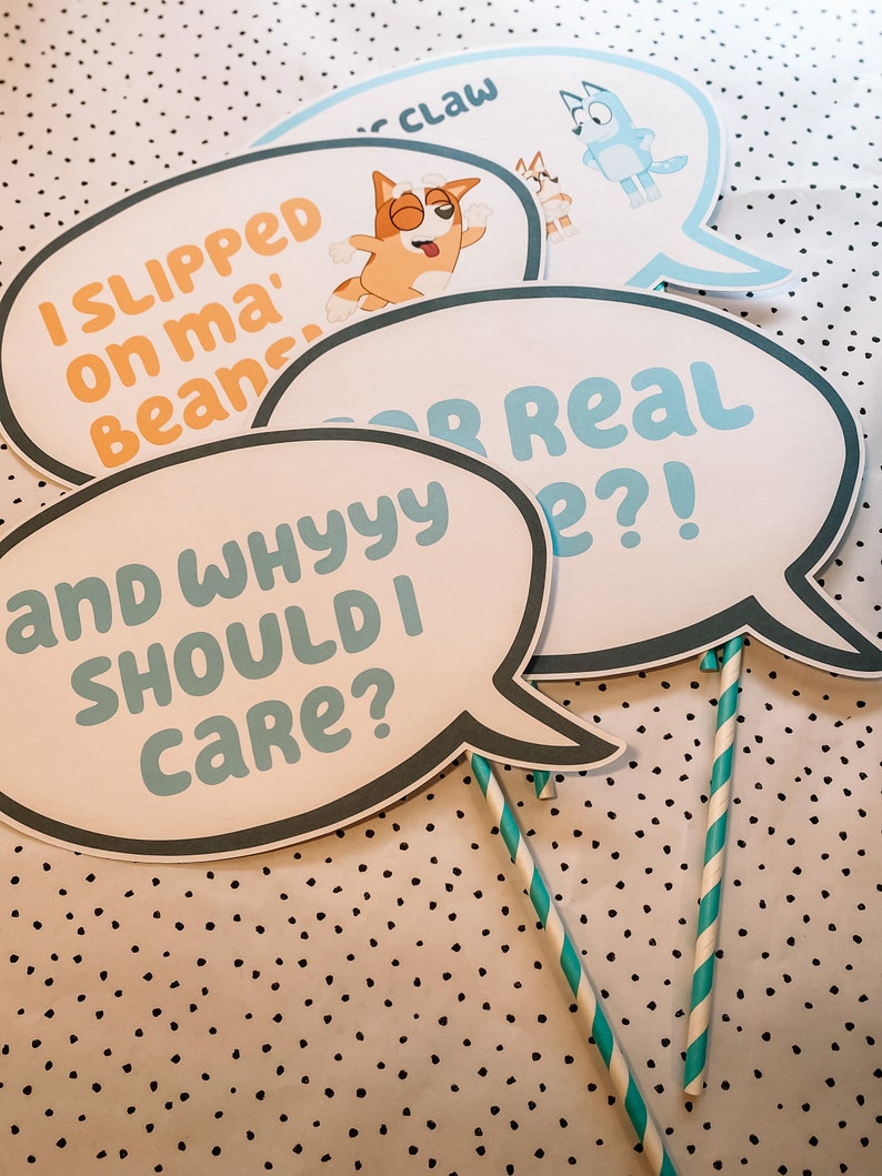 Bluey Speech Bubble Quotes Custom and Personalized Bluey Etsy