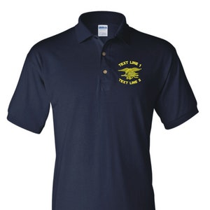 US Navy Seal Team Embroidered Polo Shirt  #912
